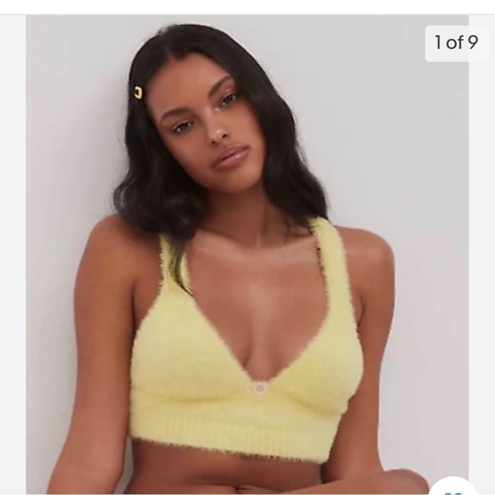 💛FOR LOVE & LEMONS YellowFuzzy Devan Bra Top 💛